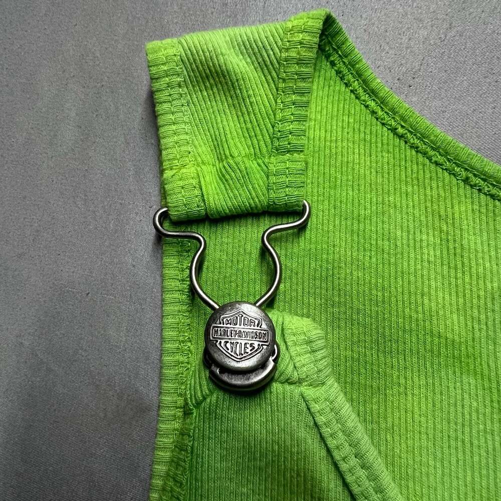 Harley Davidson Tank Top Green Ride Free Not Free Ride - Picture 3 of 10
